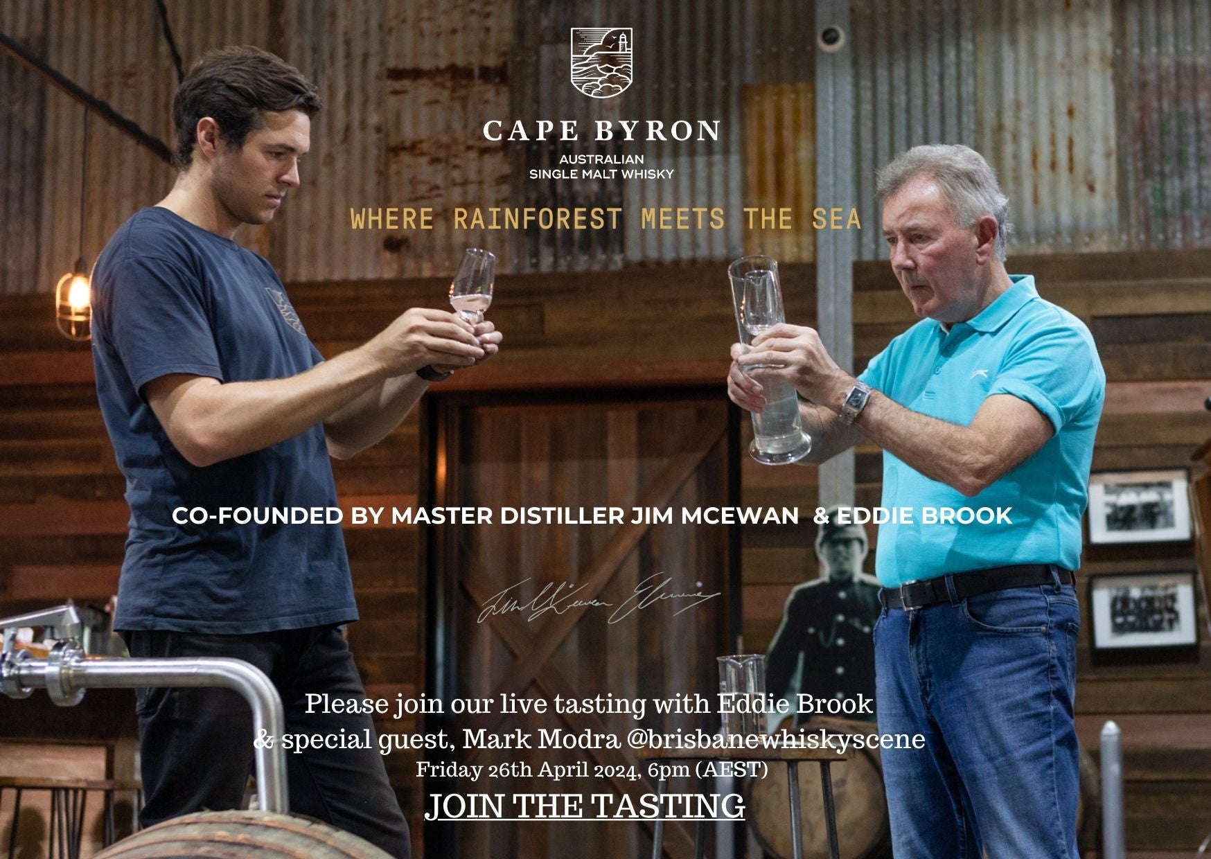 Cape Byron Whisky Online Tasting with Eddie Brook & Mark Modra