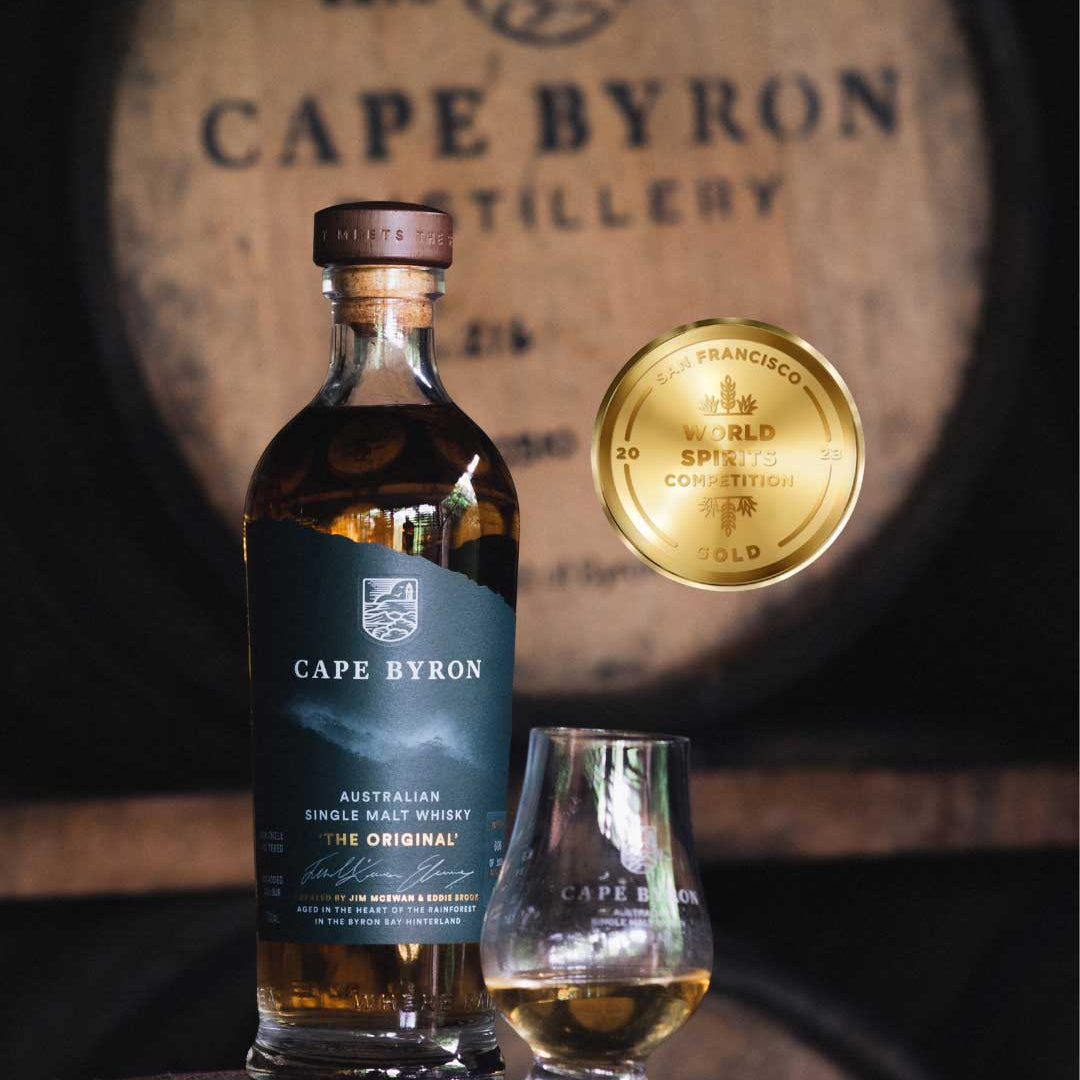 Cape Byron Single Malt Whisky Wins Gold at San Francisco World Spirits Competition 2023
